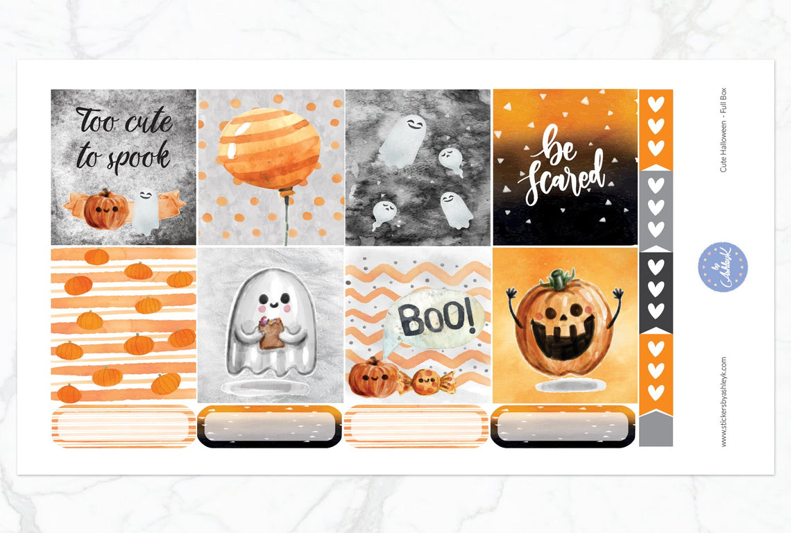 Cute Halloween Weekly Kit  - Full Box Sheet