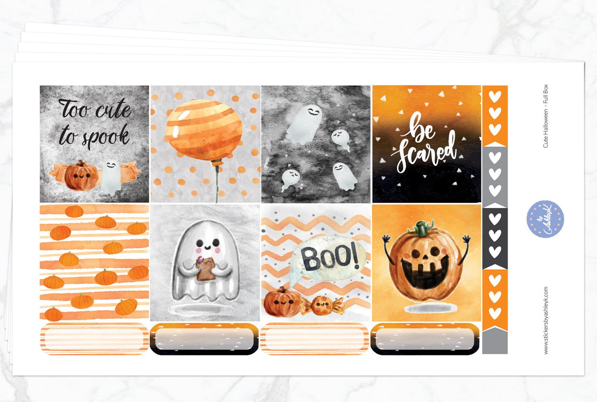 Cute Halloween Weekly Kit - Erin Condren Horizontal Planner Stickers ...