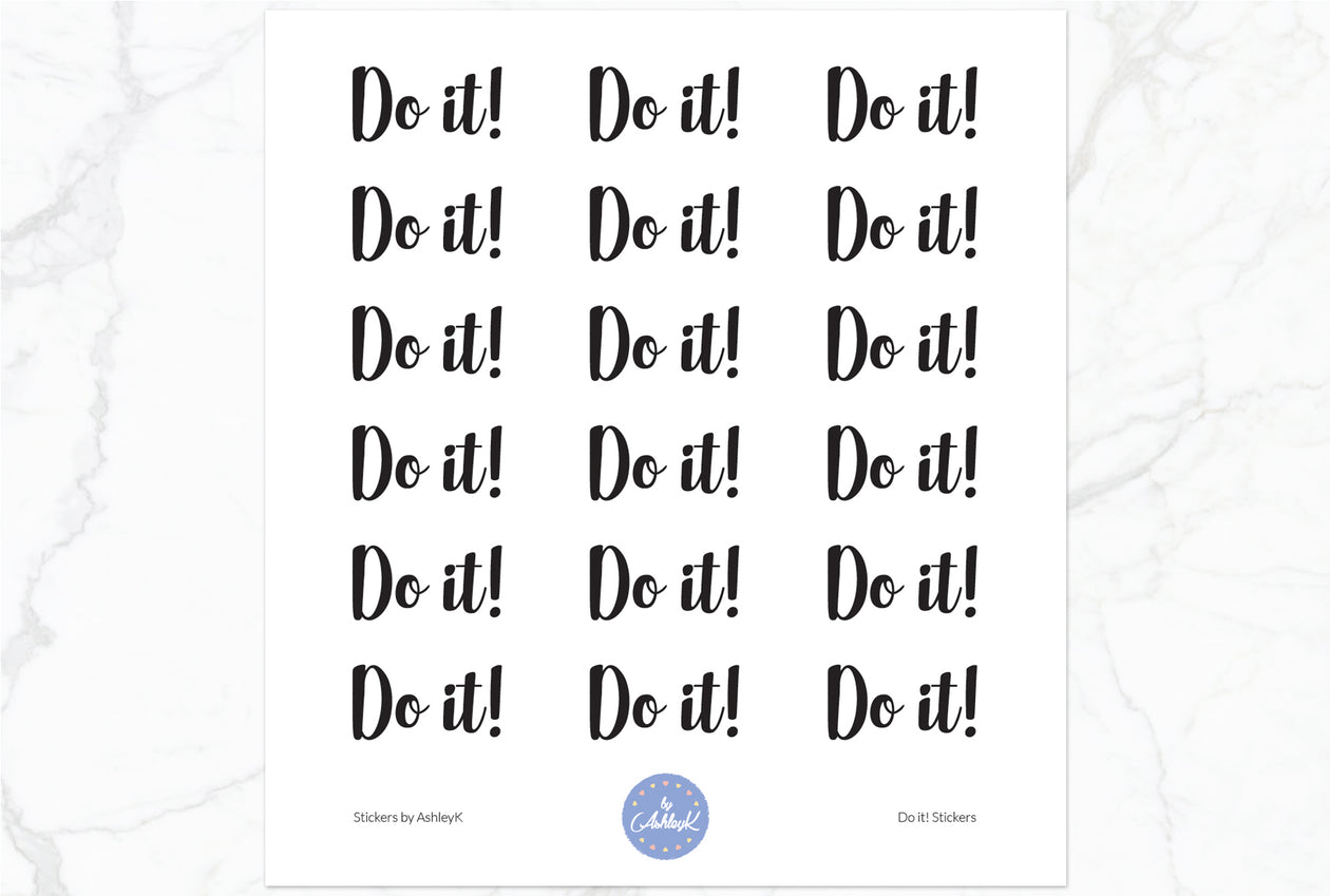 Do it Stickers - Black