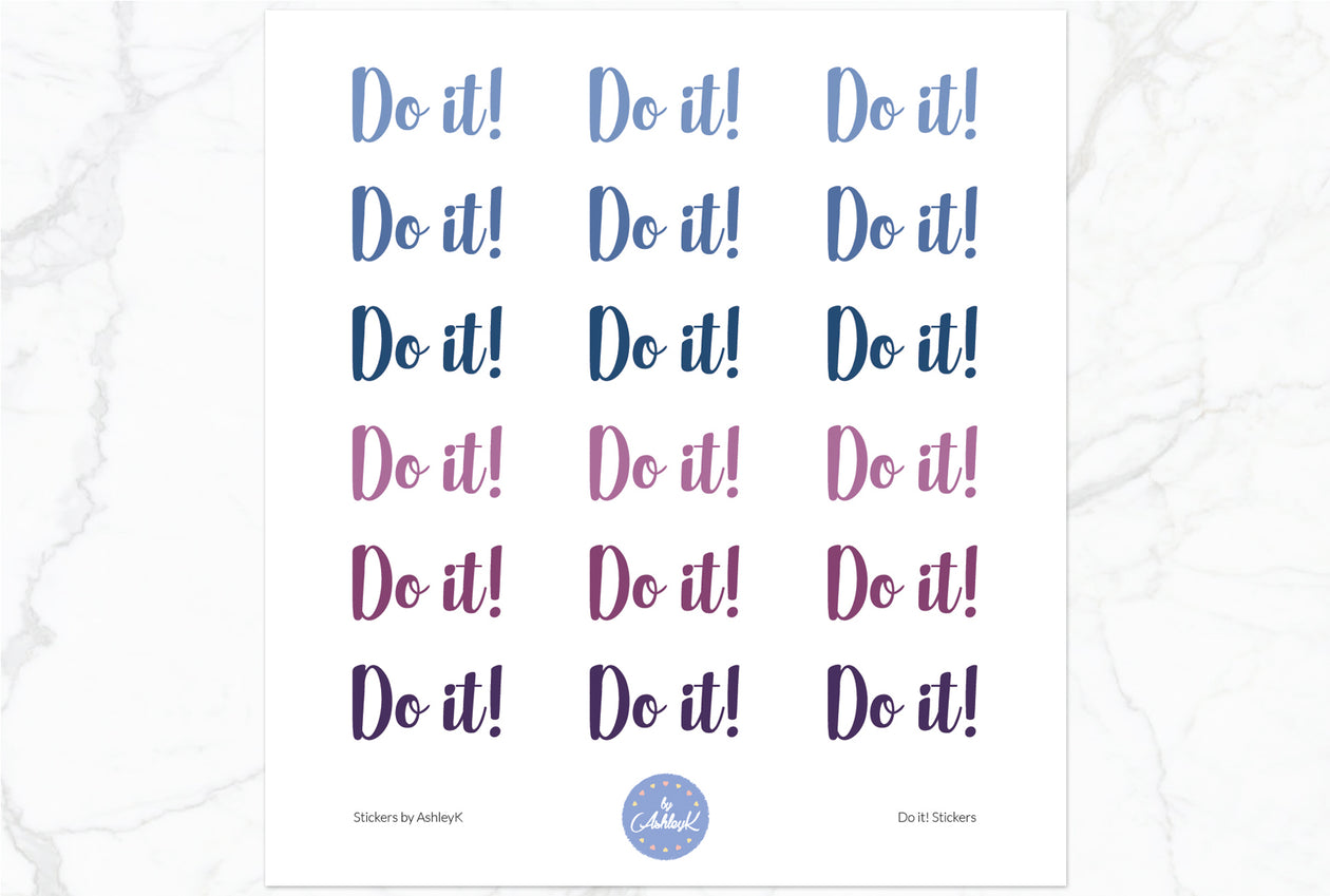 Do it Stickers - Blueberry