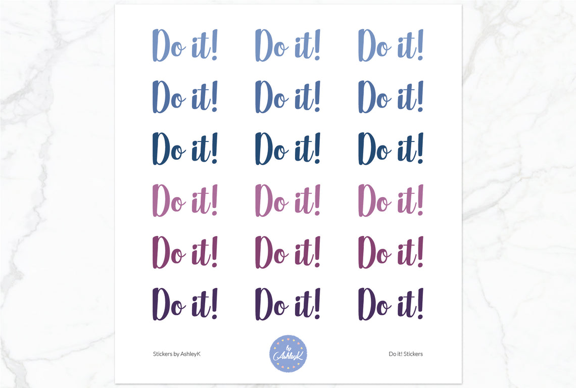 Do it Stickers - Blueberry