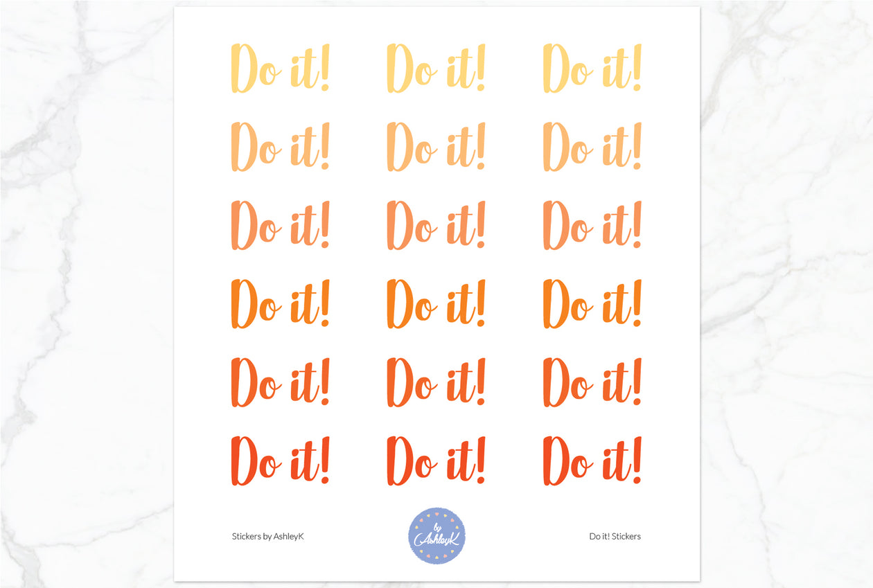 Do it Stickers - Orange