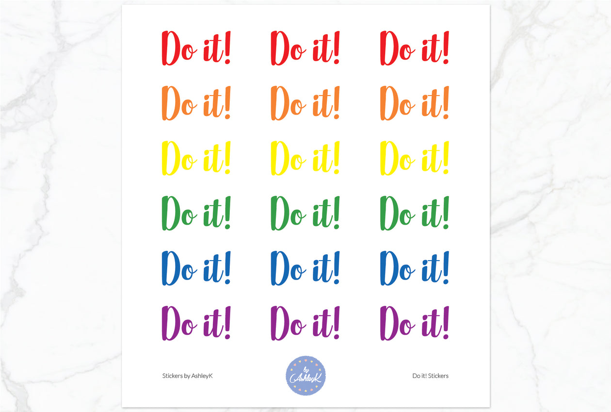 Do it Stickers - Rainbow