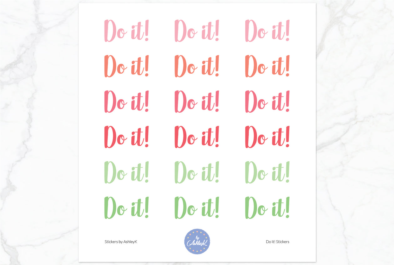 Do it Stickers - Strawberry