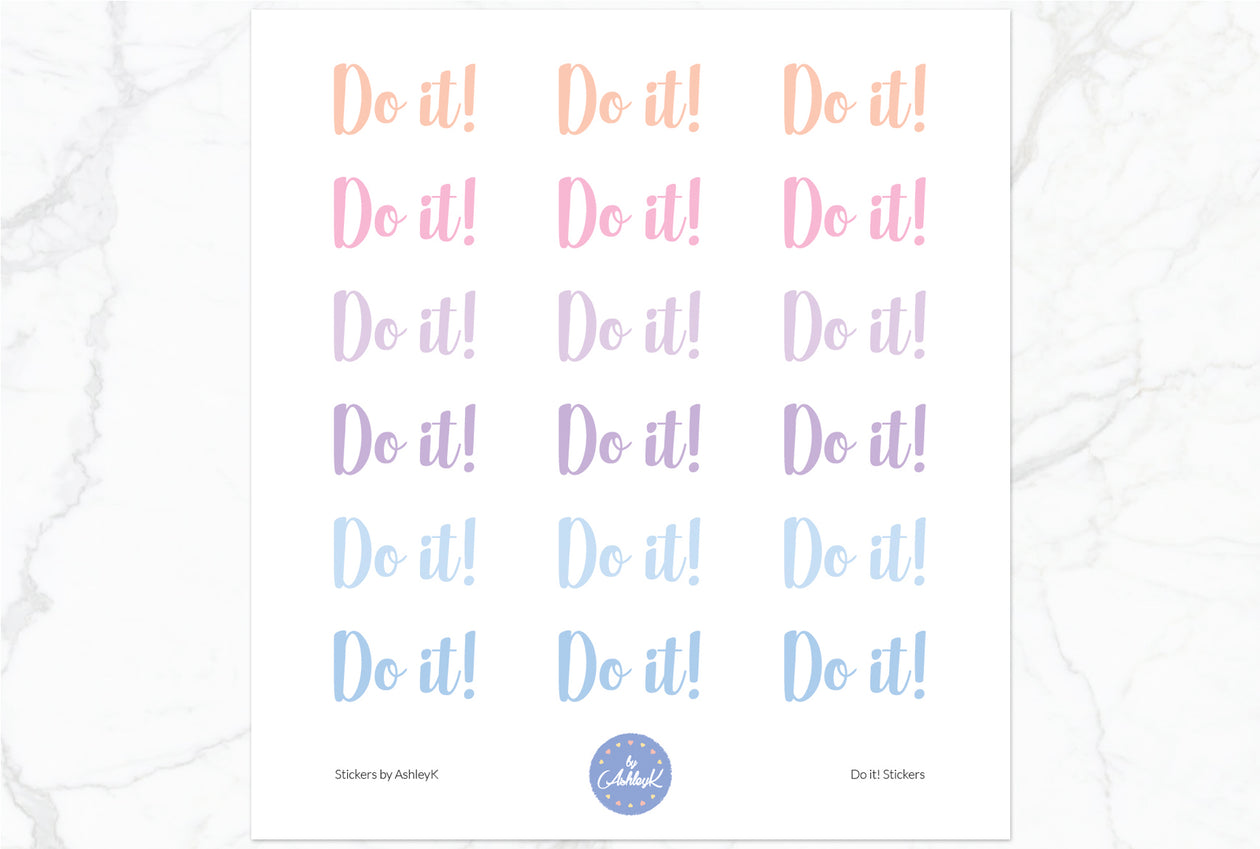 Do it Stickers - Pastel Sunset