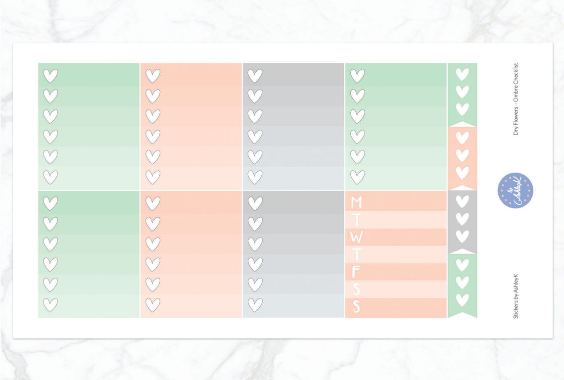 Dry Flowers - Ombre Checklist Sheet