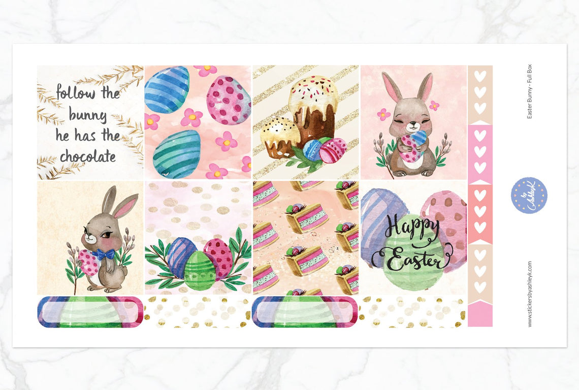 Easter Bunny Weekly Kit  - Full Box Sheet