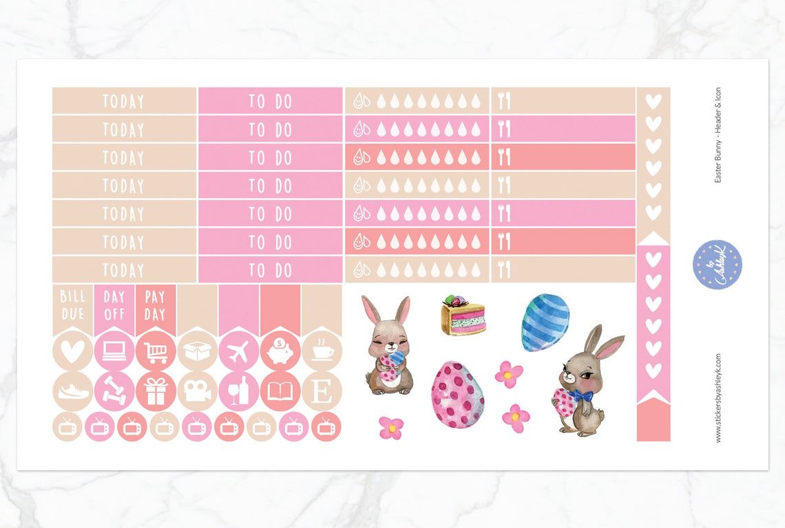 Easter Bunny Weekly Kit  - Functional Sheet