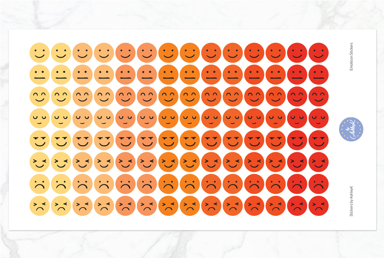 Emoticon Stickers - Orange