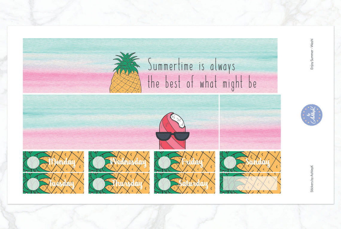 Enjoy Summer - Washi Sheet