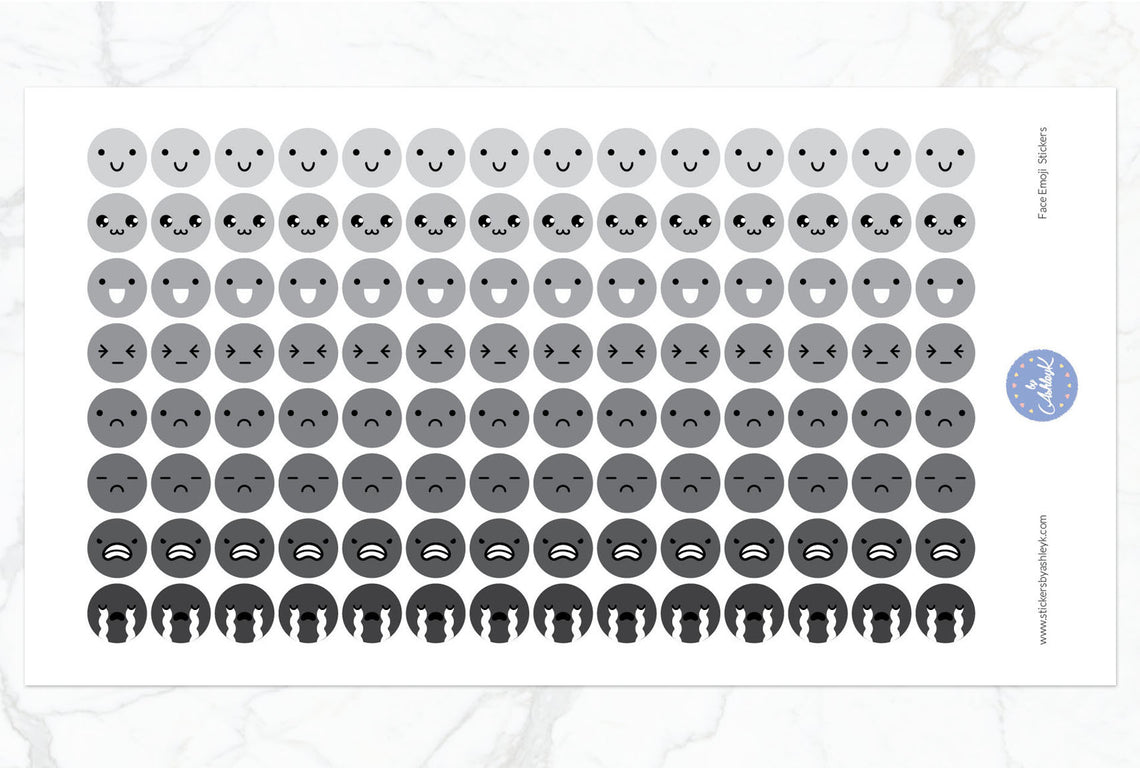Face Emoji Round Stickers