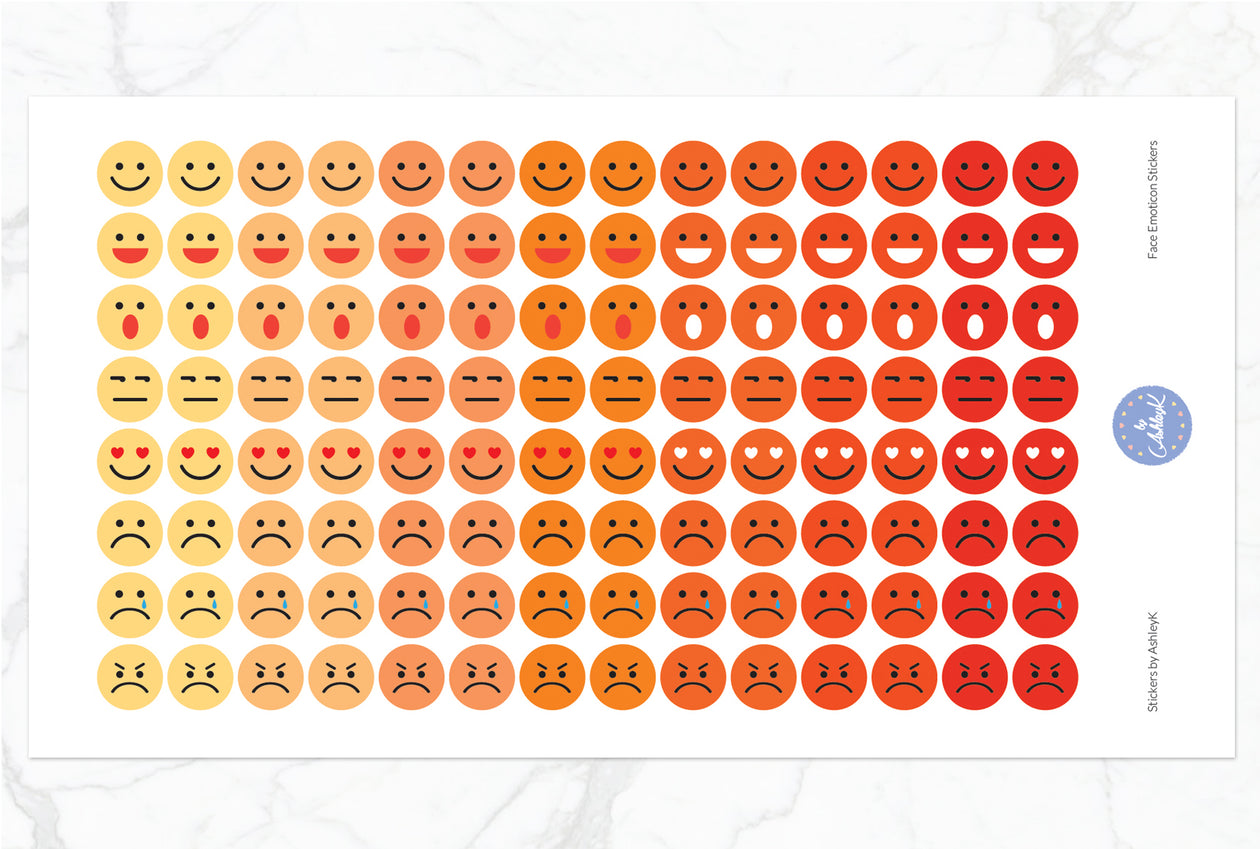 Emoticon Stickers - Orange