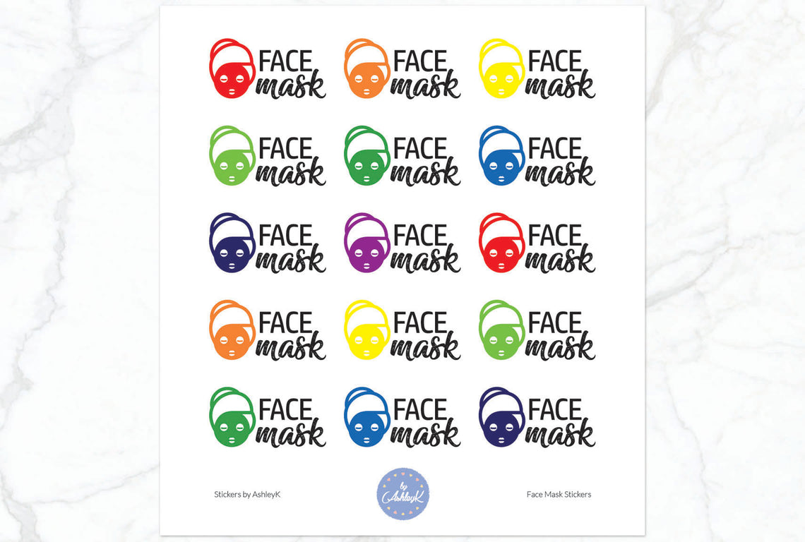 Face Mask Stickers - Rainbow