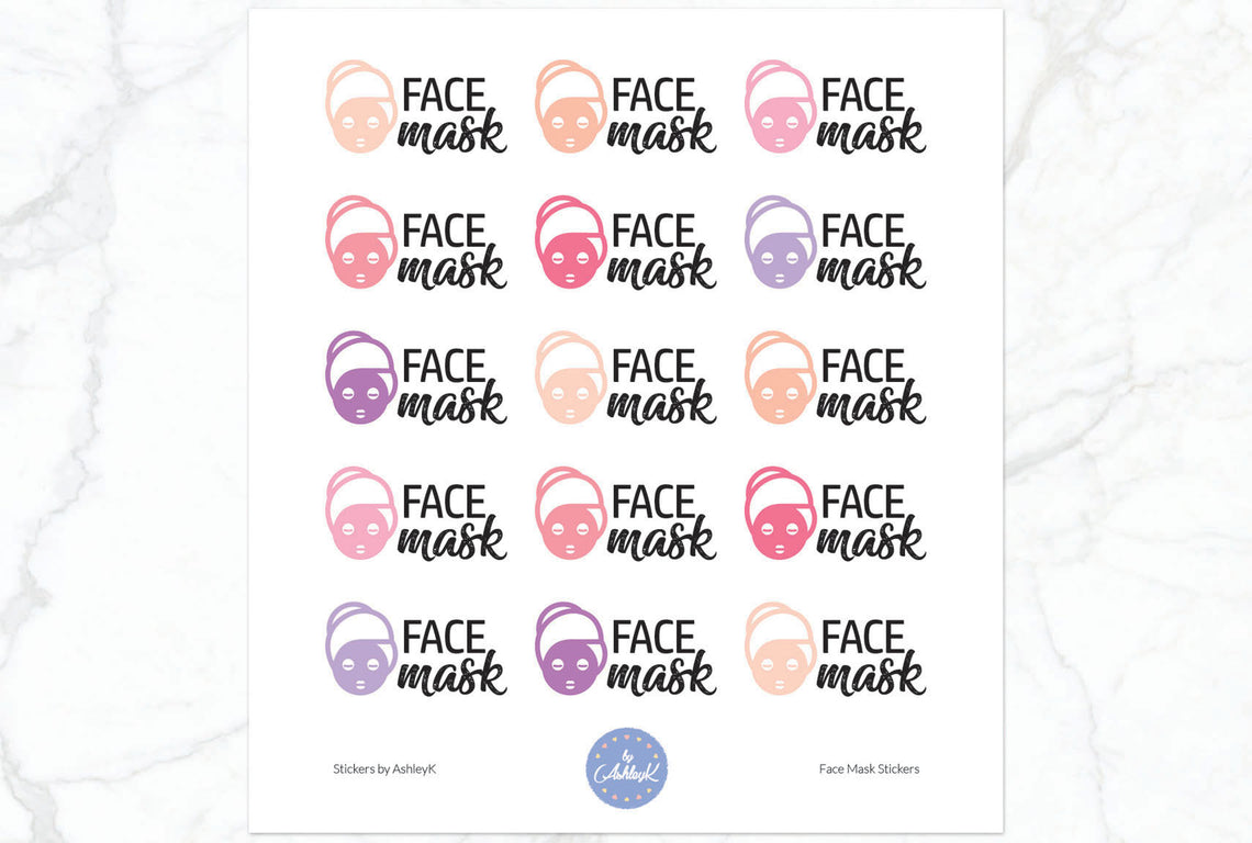 Face Mask Stickers - Raspberry