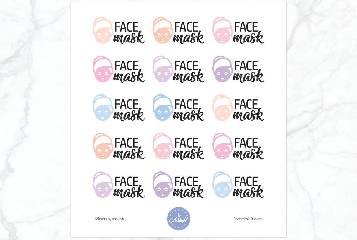 Face Mask Stickers - Pastel Sunset