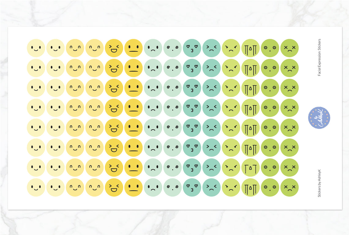 Facial Expressions Stickers - Lemon&Lime