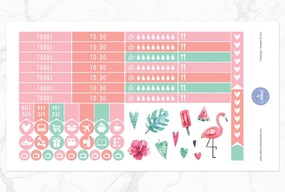 Flamingo Weekly Kit  - Functional Sheet