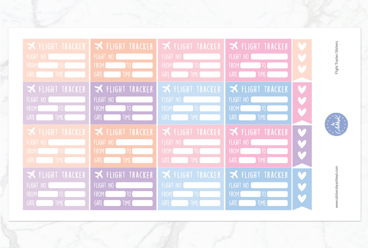 Flight Tracker Planner Stickers – Stickers by AshleyK