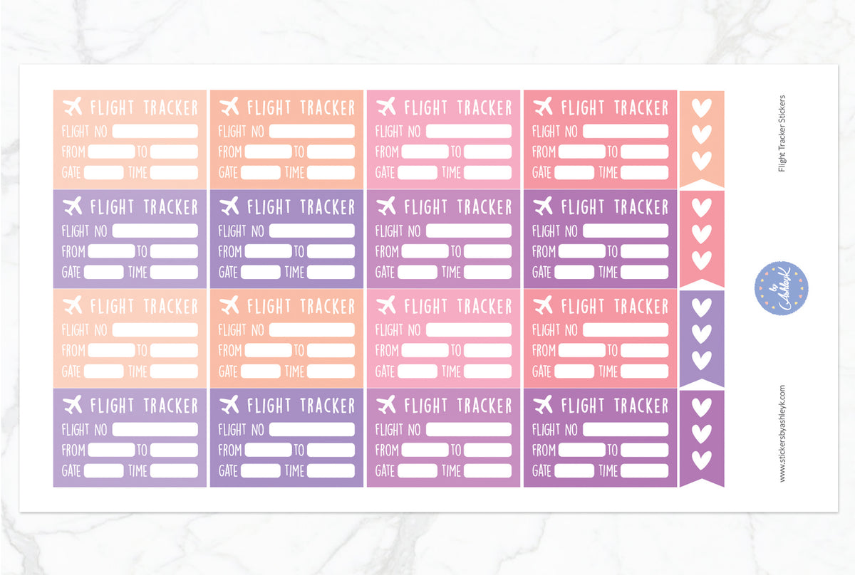 Flight Tracker Planner Stickers – Stickers by AshleyK