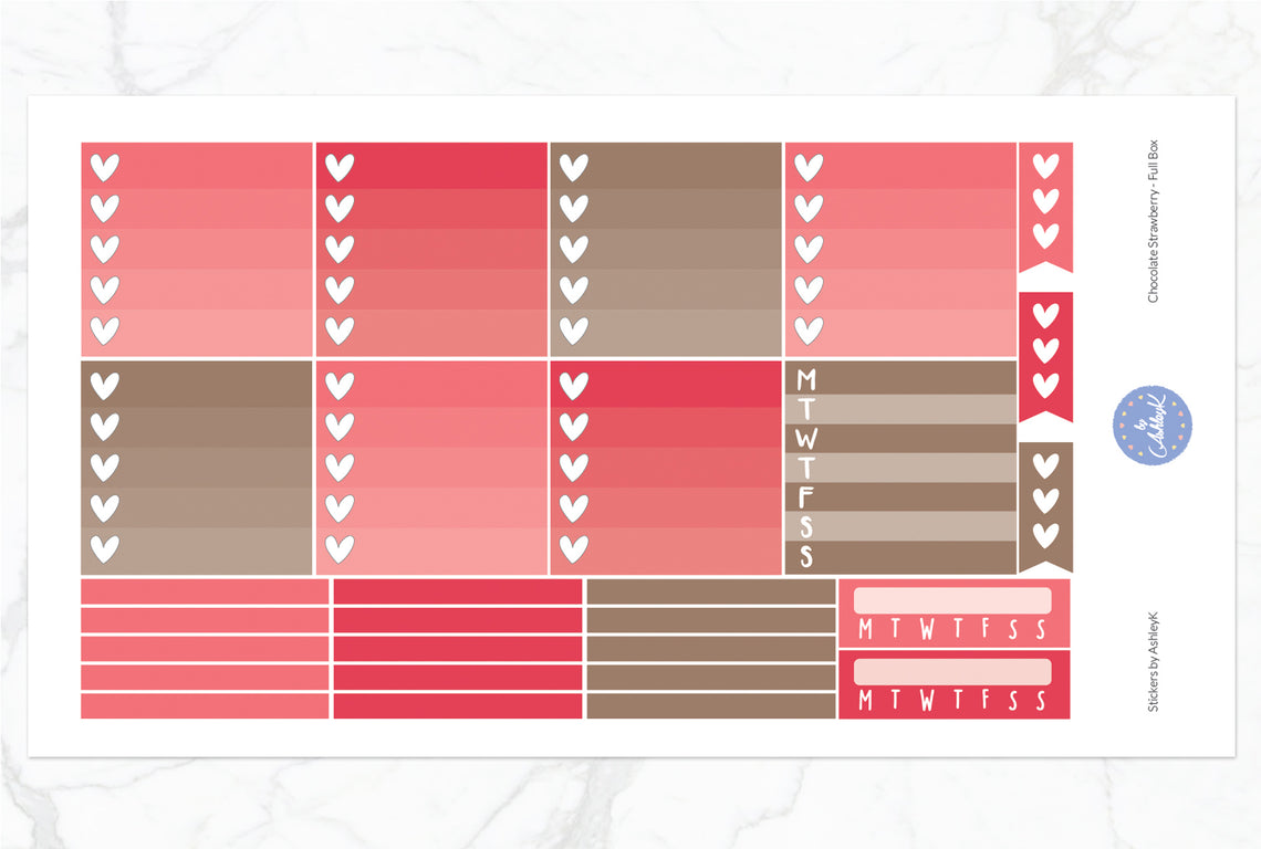 Chocolate Strawberry - Ombre Checklist Sheet