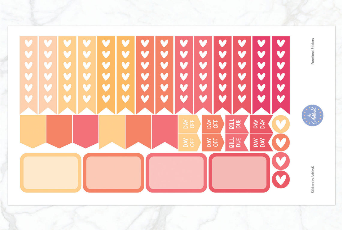 Functional Stickers - Peach
