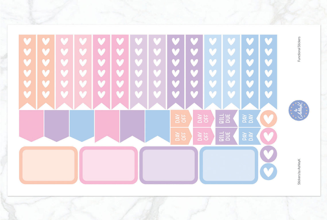 Functional Stickers - Pastel Sunset