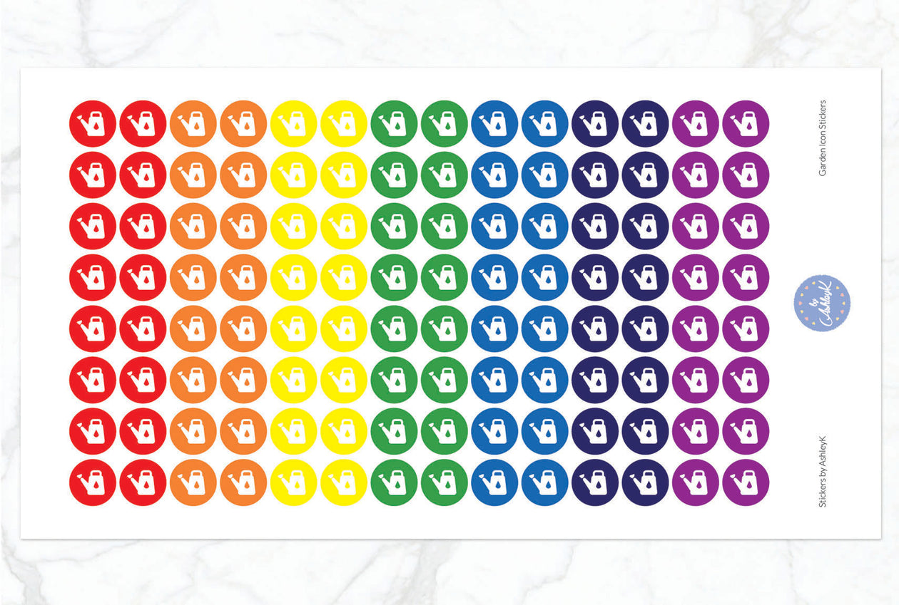 Garden Icon Stickers - Rainbow