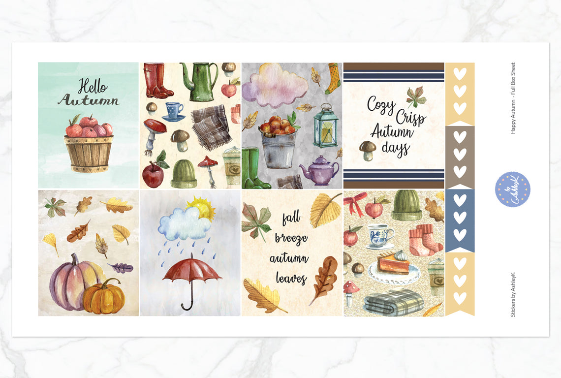Happy Autumn Weekly Kit  - Full Box Sheet