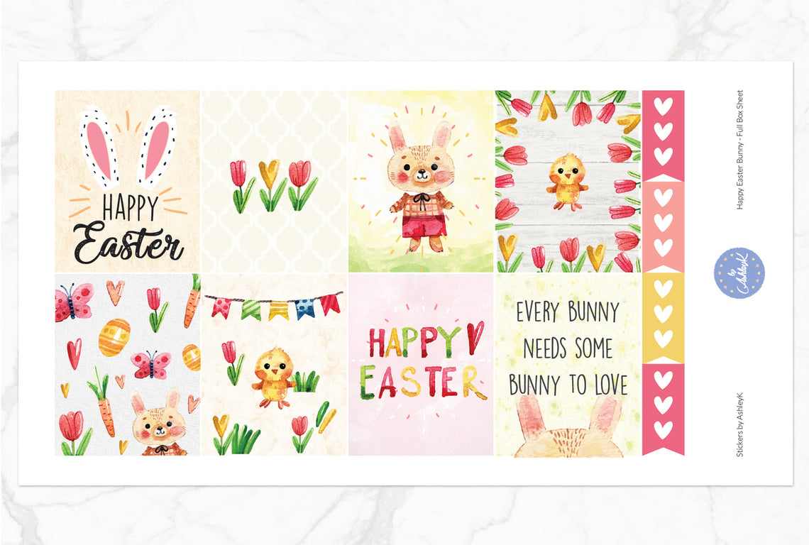 Happy Easter Bunny Weekly Kit  - Full Box Sheet