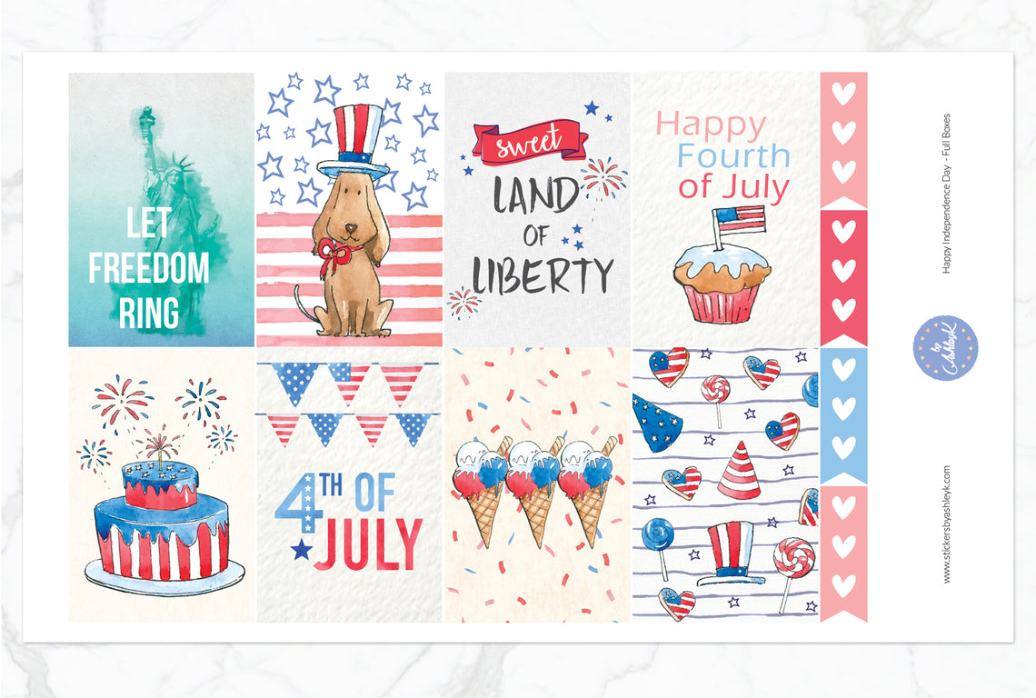 Happy Independence Day Weekly Kit  - Full Box Sheet