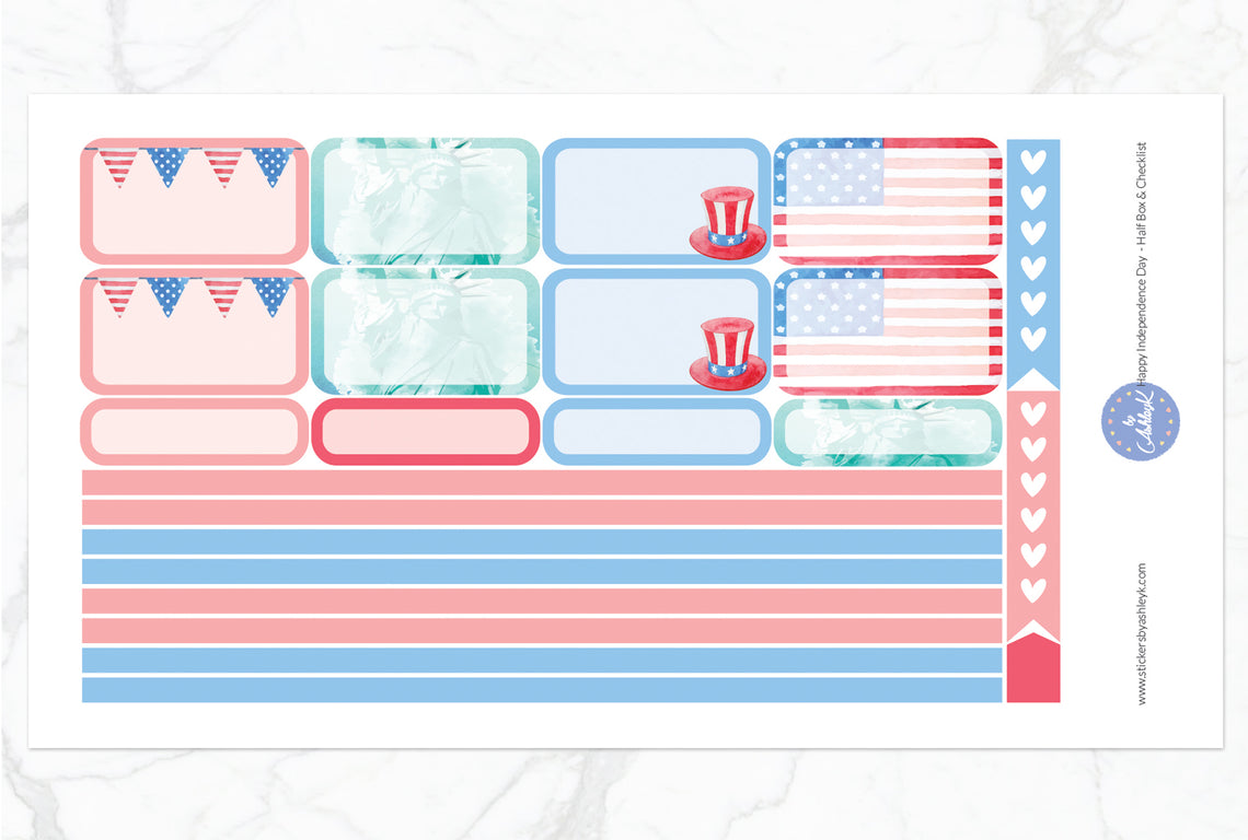 Happy Independence Day Weekly Kit  - Half Box Sheet