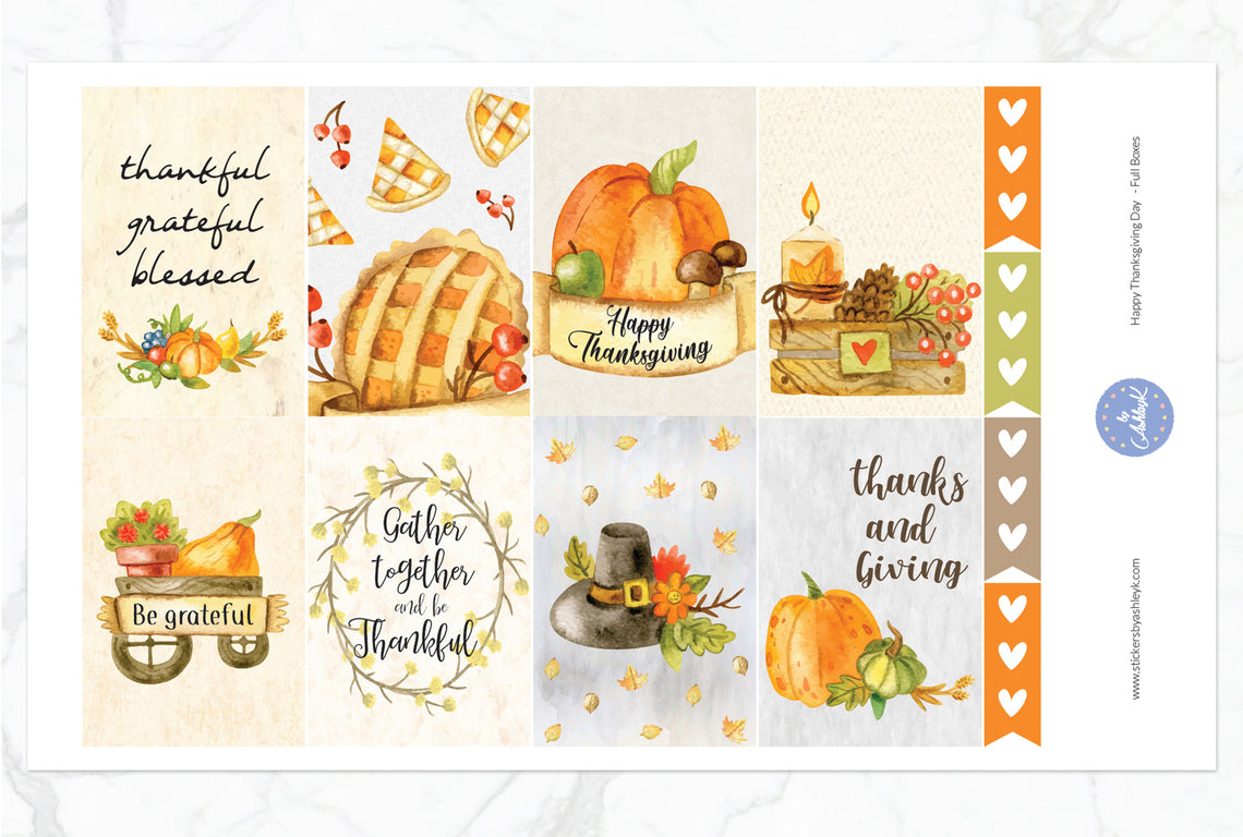 Happy Thanksgiving Day Weekly Kit  - Full Box Sheet
