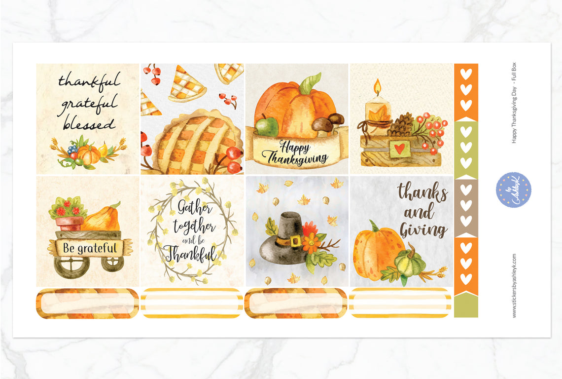 Happy Thanksgiving Day Weekly Kit  - Full Box Sheet