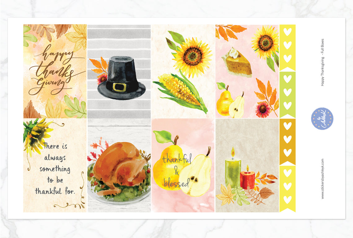 Happy Thanksgiving Weekly Kit  - Full Box Sheet