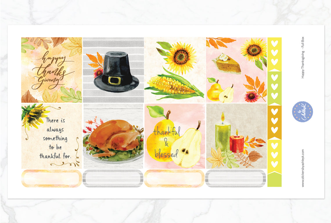 Happy Thanksgiving Weekly Kit  - Full Box Sheet