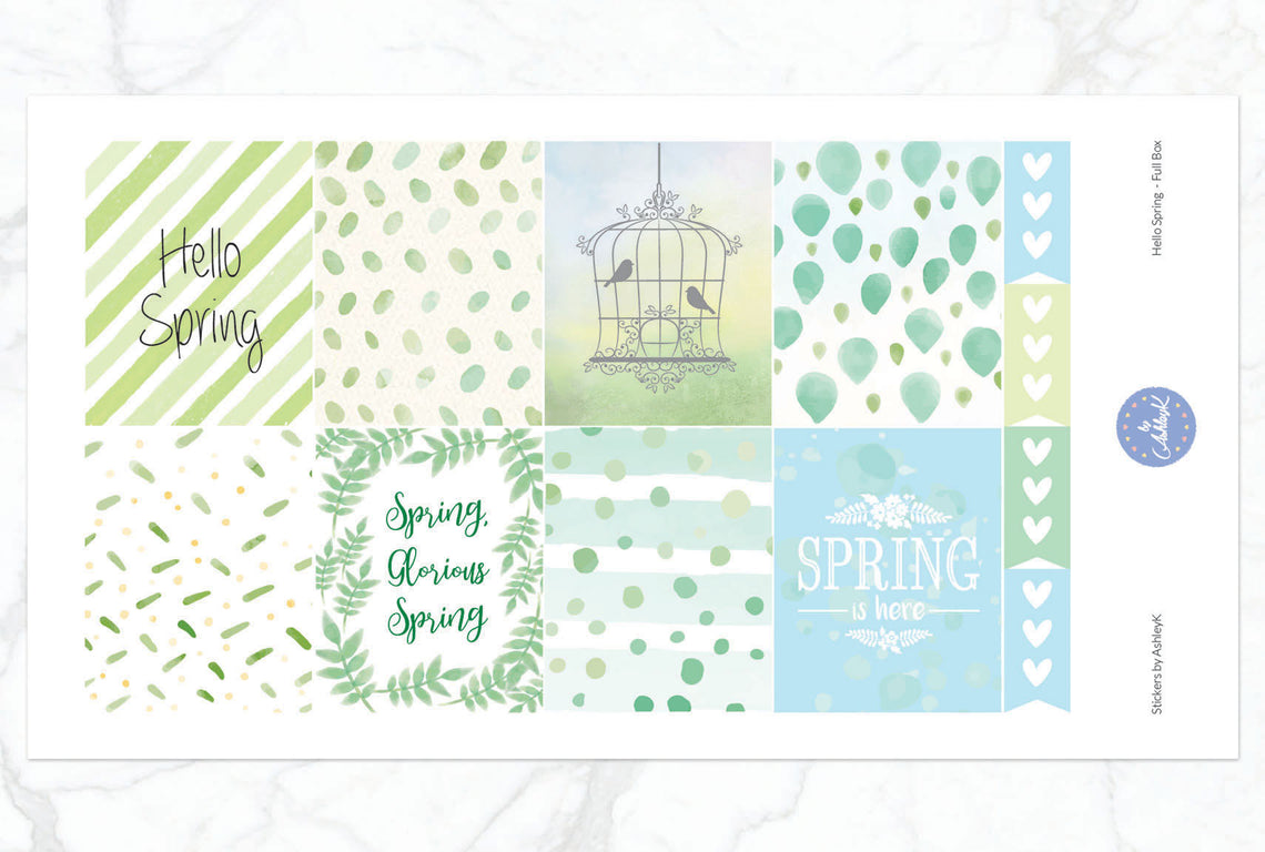 Hello Spring - Full Box Sheet