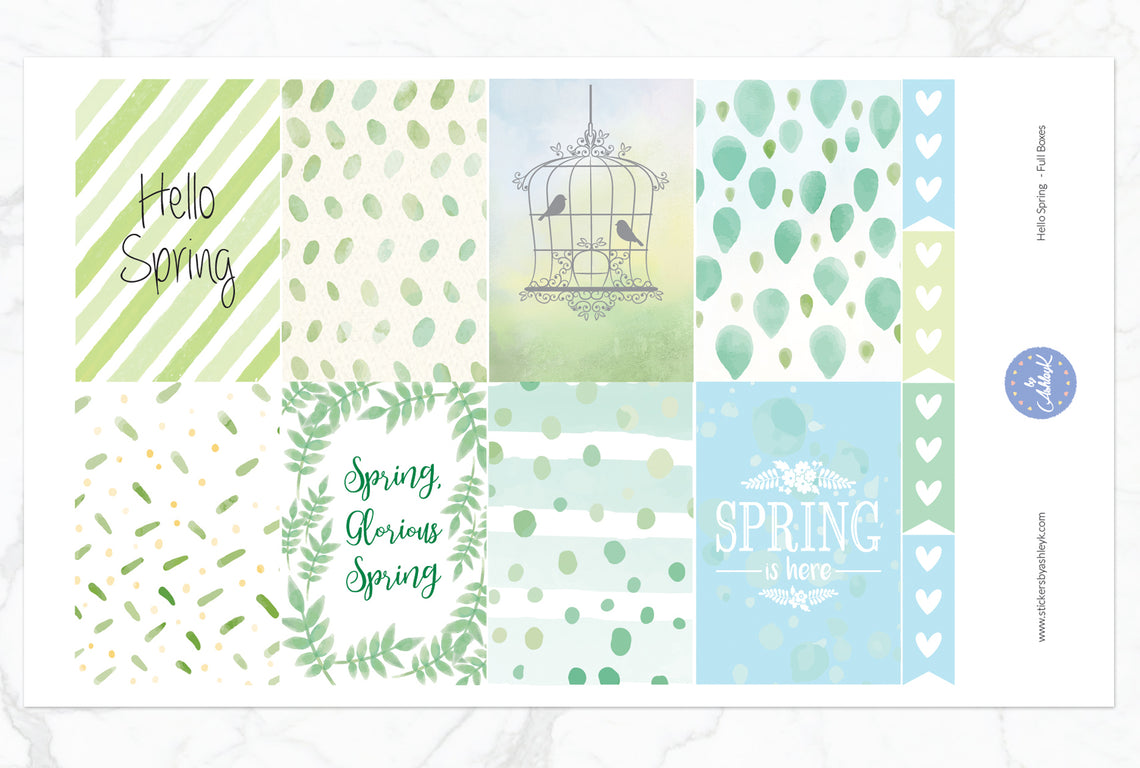 Hello Spring Weekly Kit  - Full Box Sheet