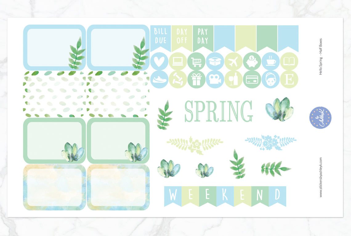 Hello Spring Weekly Kit  - Half Box Sheet