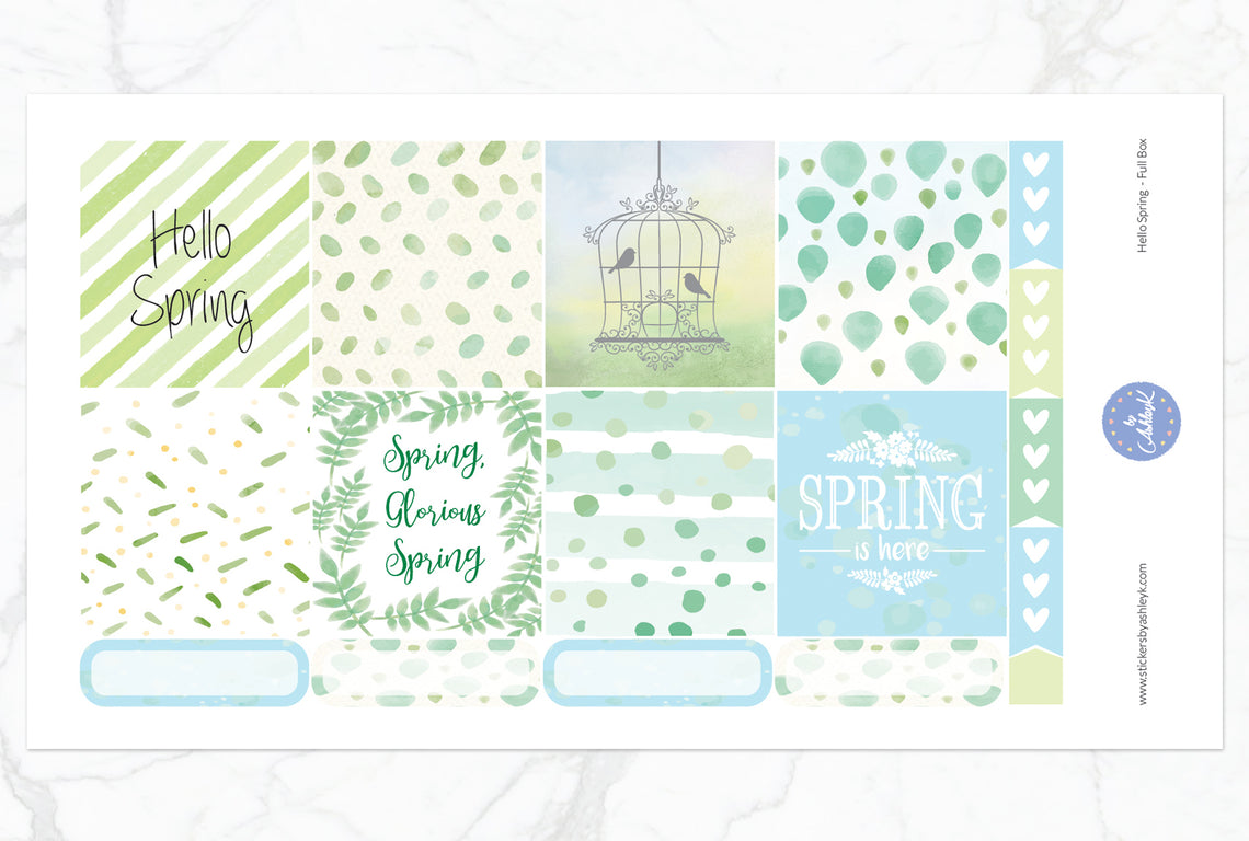 Hello Spring Weekly Kit  - Full Box Sheet