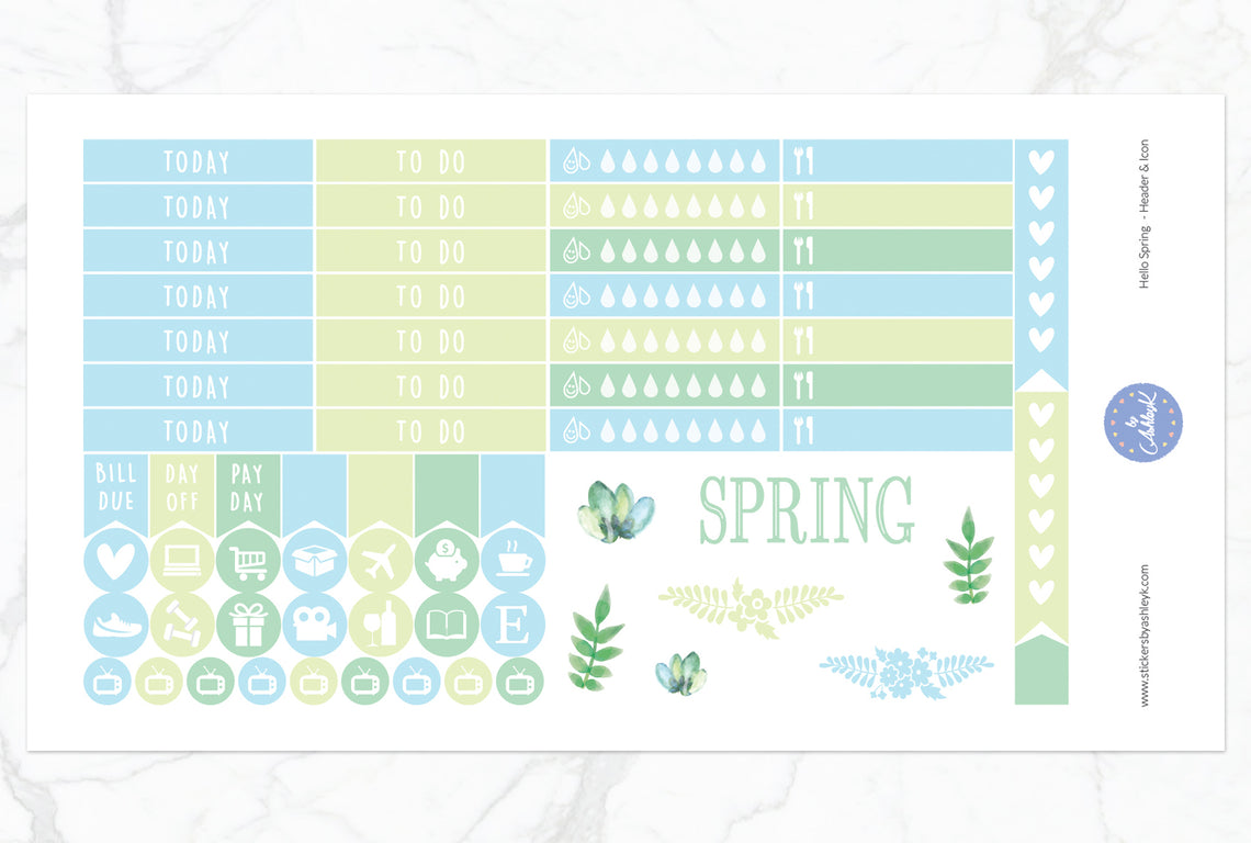 Hello Spring Weekly Kit  - Functional Sheet