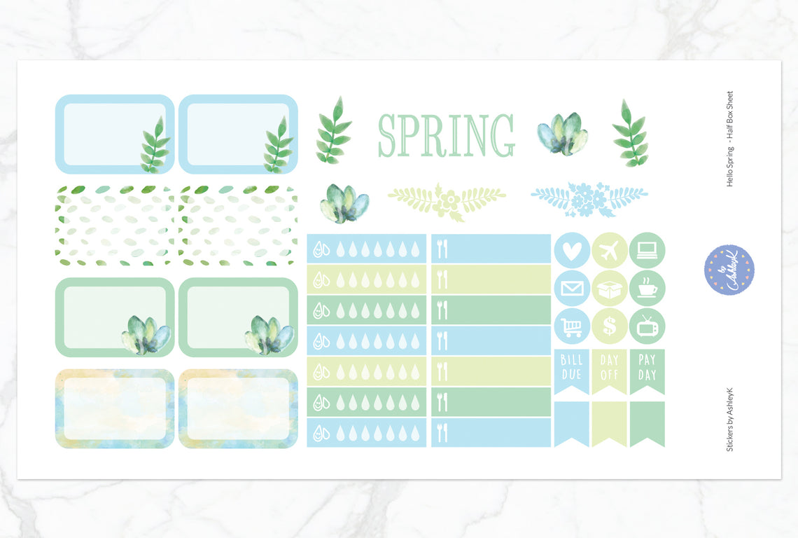 Hello Spring - Half Box Sheet