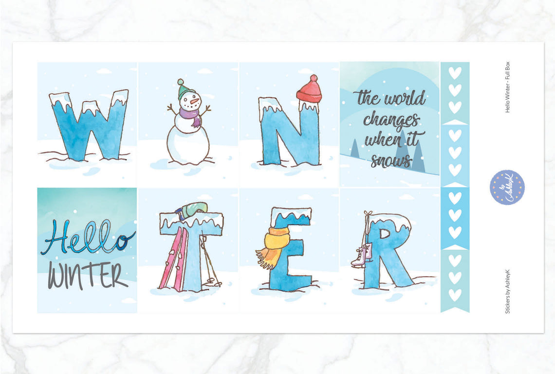 Hello Winter - Full Box Sheet