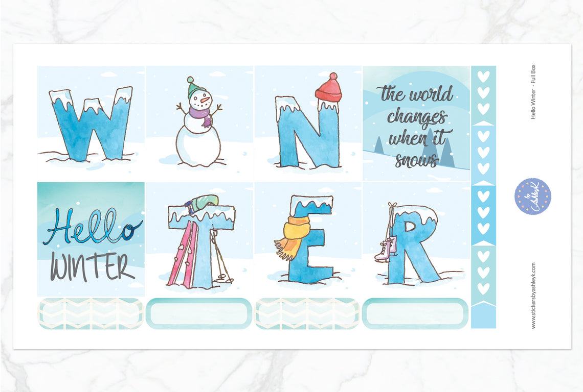 Hello Winter Weekly Kit  - Full Box Sheet