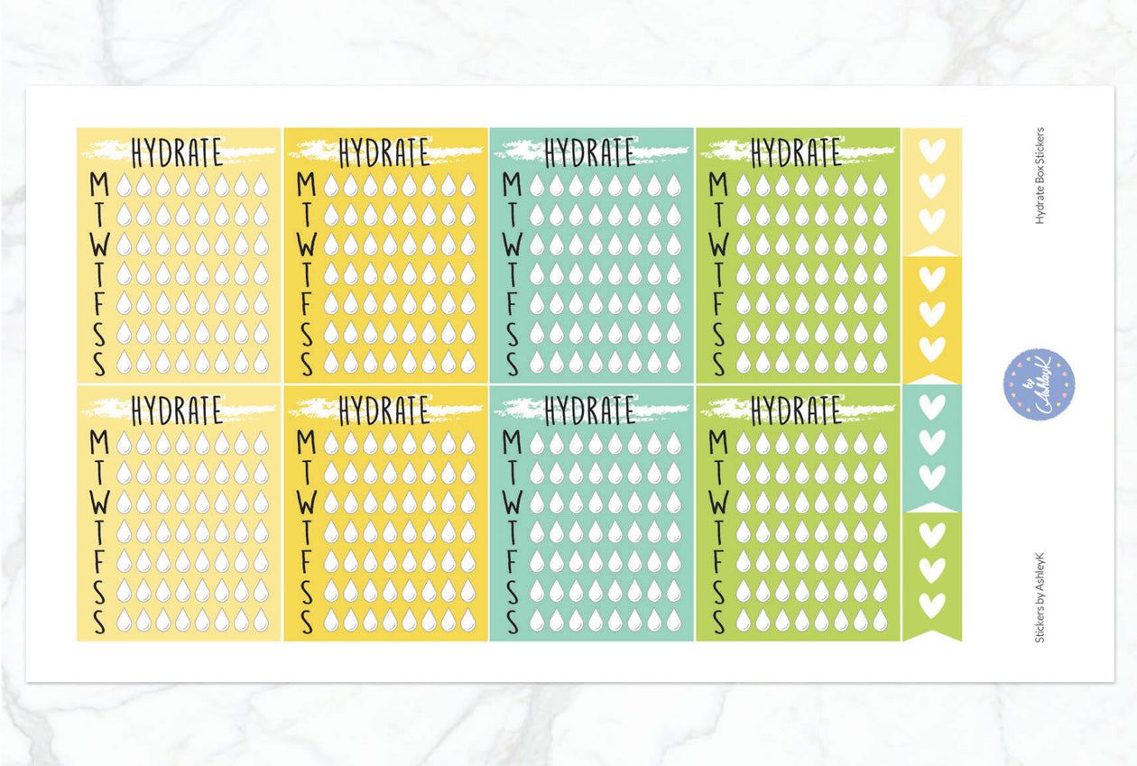 Weekly Hydrate Stickers - Lemon&Lime