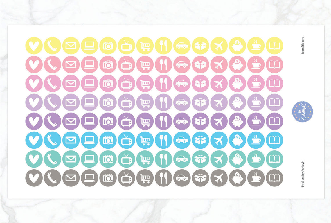 Icon Stickers - Pastel