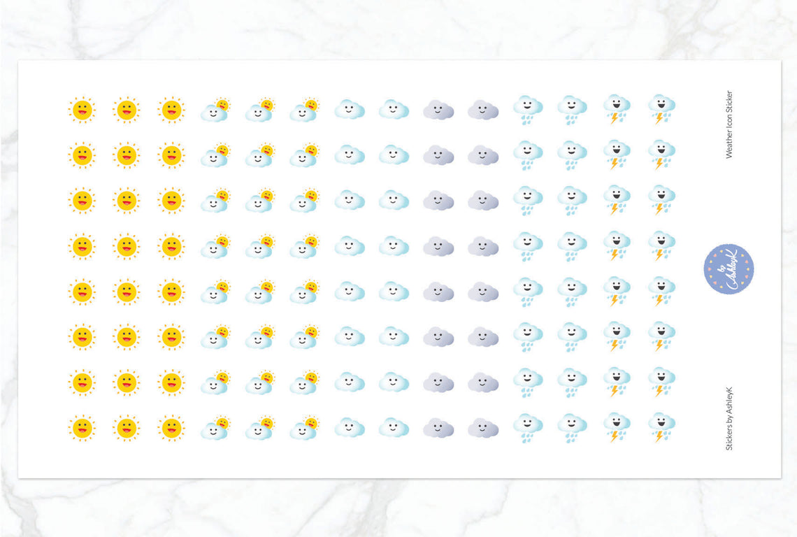 Icon Weather Stickers - Without Snow