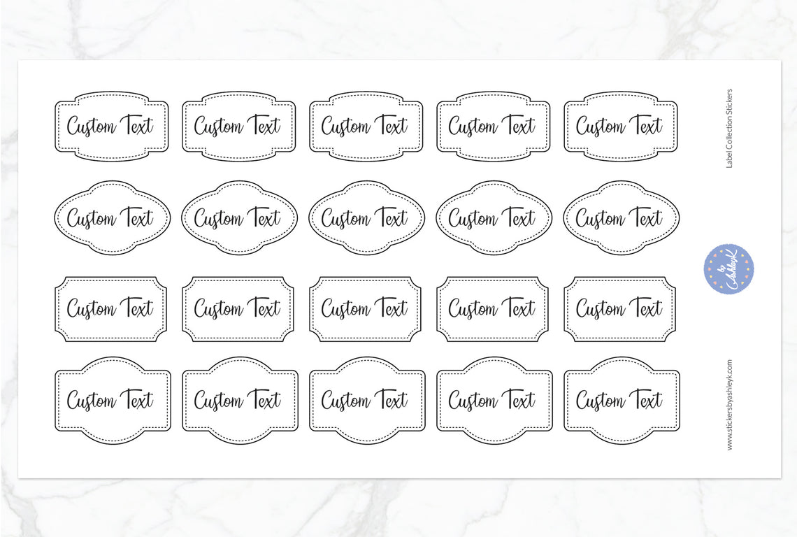 Label Collection Planner Stickers