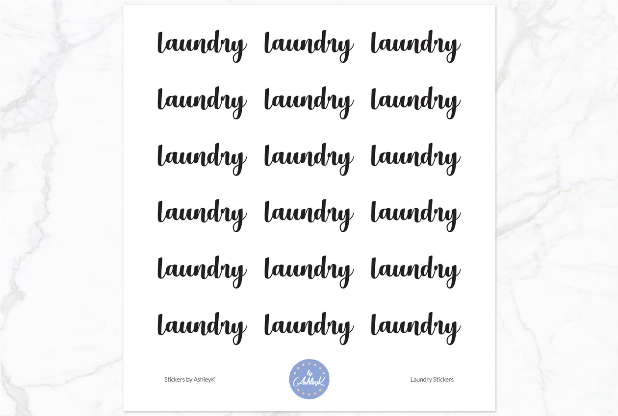 Laundry Stickers - Black