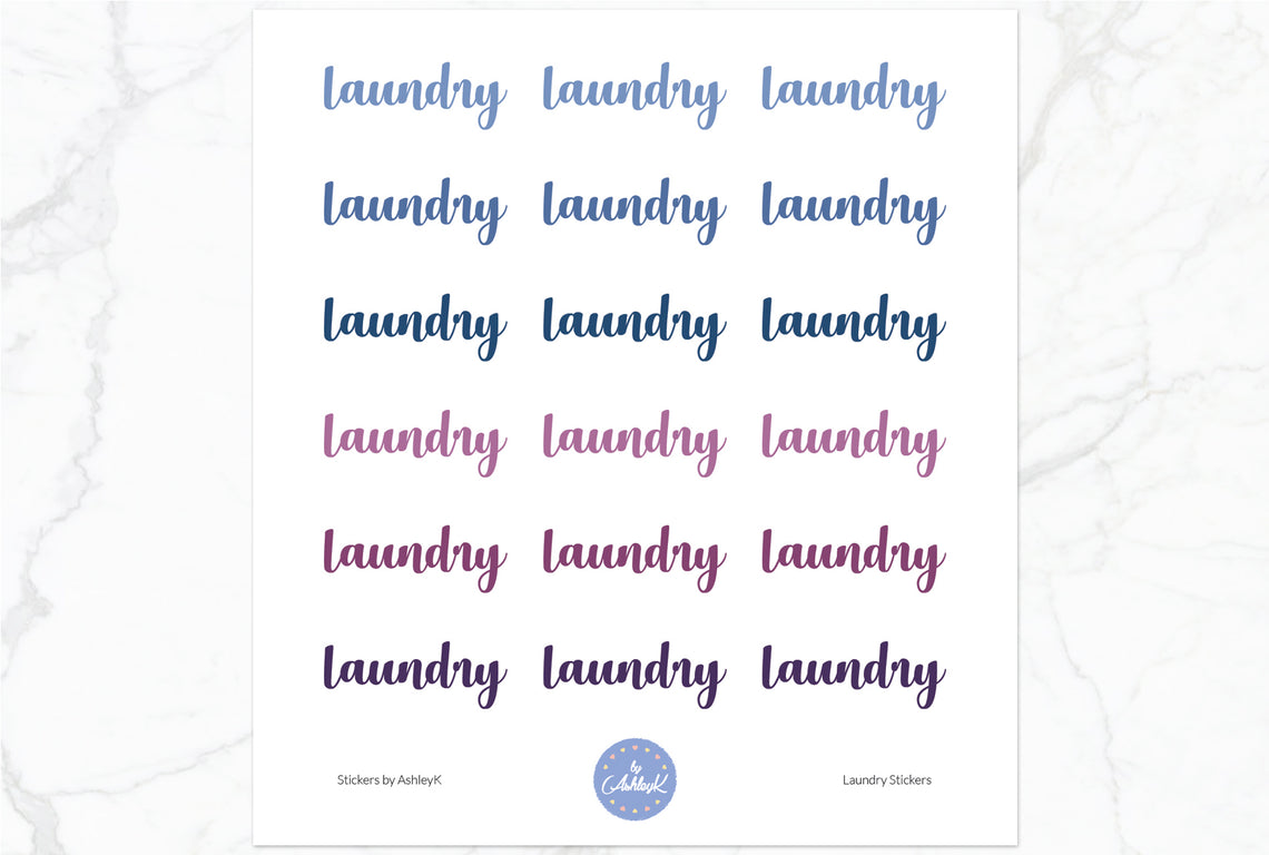 Laundry Stickers - Blueberry