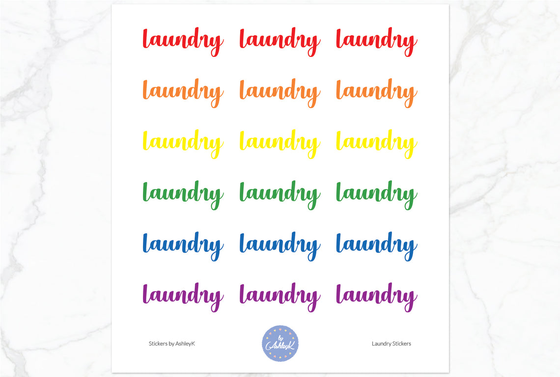 Laundry Stickers - Rainbow